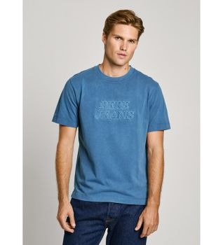 Pepe Jeans para hombre. PM509723 Camiseta Darius azul (S), Casual, Algodón, Manga corta, Sostenible