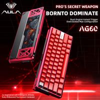 aula ag60 promax teclado mecanico para juegos por cable eje magnetico de alto rendimiento de aluminio completo personalizado para juegos esports y fps