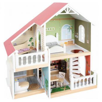 Pequeña Casa De Muñecas Con Terraza.