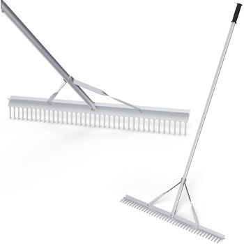 Rastrillo Jardin Con Mango De 174 Cm, 36 P煤as, Costway 91 X 10 X 174 Cm