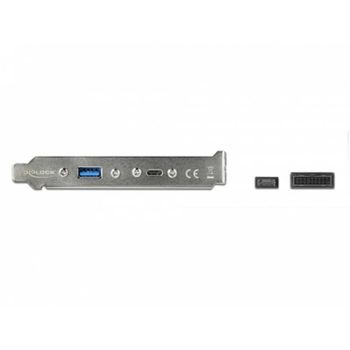 Soporte de ranura DeLOCK USB 3.2 Gen 2 0,5 m USB-C y USB-A negro