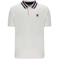 fila polo achille heritage contrast collar basic polo shirt gardenia para hombre
