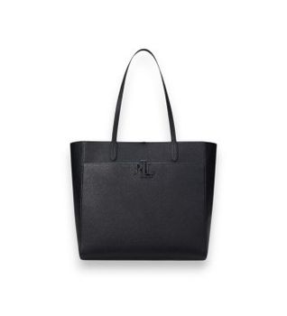 Lauren Ralph Lauren para mujer. 431960183003 Bolso tote Cameryn grande piel granulada blanco roto (OSFA), Casual