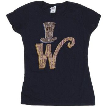 Willy Wonka Camiseta W Logo Hat para mujer