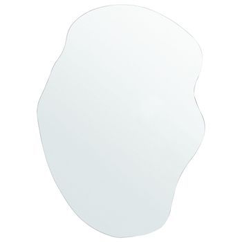 Espejo De Pared Plateado Forma Irregular Sin Marco 50 X 70 Cm Decoración Falaise