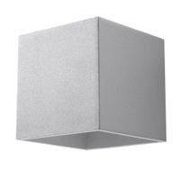 lampara de pared gris aluminio alt 10 cm
