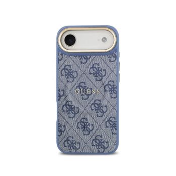 Guess Funda Para Iphone Air – Carcasa De Polipiel Azul Con Magsafe Y Logo Clásico, Diseño Elegante Y Ajuste Preciso