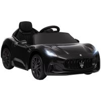 aiyaplay coche electrico para ninos con licencia maserati gran turismo folgore 12v con control remoto de 3 a 5 anos negro
