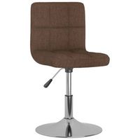 sillas de comedor giratorias 4 unidades tela marron