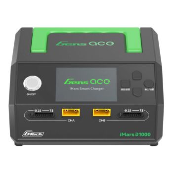 Gens ACE iMars D1000 Cargador inteligente de equilibrio CA 100-240V Entrada CC 0-32V Salida 1000W 50A para baterías LiPo