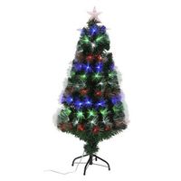 arbol de navidad de fibra optica con 135 luces led multicolor con estrella