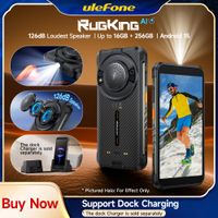 ulefone rugking 4g telefono resistente android 15 hasta 16gb256gb smartphone con ia 9600mah impermeable 599 50mp nfc version global 126db dual sim