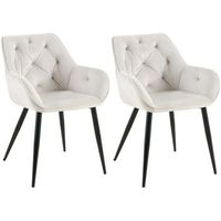 set de 2 sillas para salon cassis en terciopelo gris claro 58x56x81 cm clp