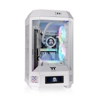 caja pc thermaltake mini tower spcc blanco ventana lcd usb-c soporte mini-itx