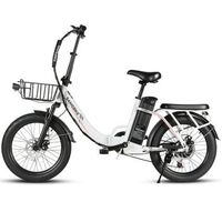 bicicleta electrica plegable samebike cy20 pro fat bike urbana de 20 36 v 13 ah blanca