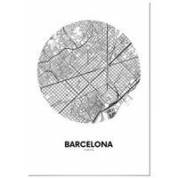 panorama carton pluma mapa circulo de barcelona 70 x 100 cm  impreso en carton pluma de alta calidad  cuadros decoracion salon  cuadros para