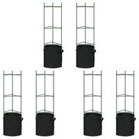 tutores para tomates con bolsa 6 uds de acero y pp 116 cm vidaxl