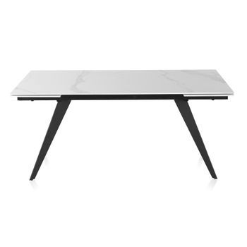 Mesa Extensible Blanca Tapa De Ceramica 180/260x95