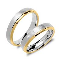 anillos de boda de plata 925 con bano de oro
