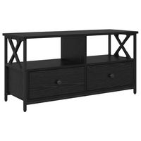 mueble de tv  mueble de salon  gabinete de tv con cajon roble negro 90 x 33 x 45 cm
