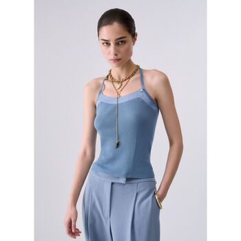 Liu Jo Blusa Top de punto con cruzado para mujer