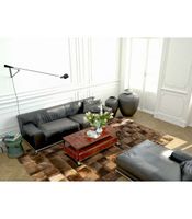 alfombra de piel patchwork blesbock a medida