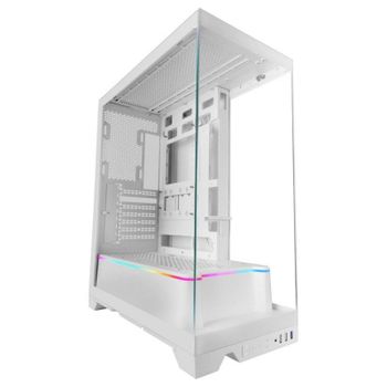Caja Mars Gaming MC-PRISMA Triple Cristal ARGB Blanco Semitorre ATX