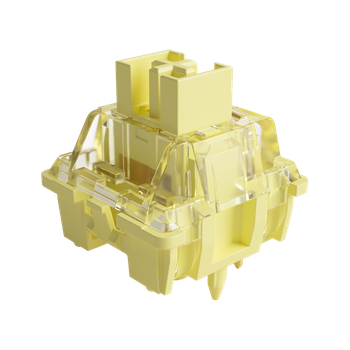 Akko V3 Cream Yellow Pro Switch Interruptor lineal de 5 pines 50gf con vástago a prueba de polvo Compatible con teclado mecánico MX (45 piezas)