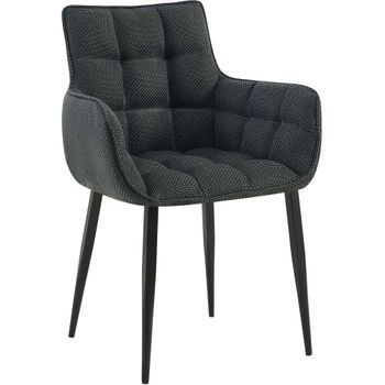 Silla De Comedor Tirana De Tela Gris Titanio 59x62x87 Cm Clp
