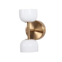 aplique metal y vidrio  20 cm