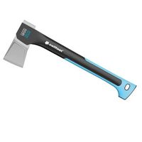 cellfast ergo c1200 hacha de cortar mango negro y azul con hoja de acero forjado