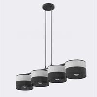 lampara colgante lomis gris 4 luces