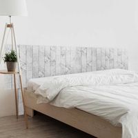 dhome cabecero de madera reciclada dm para camas de 180 estilo palet vertical dual dividido en 2 piezas cama palet herrajes incluidos 180cm dual acabado marmol