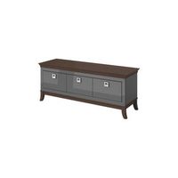 mueble de tv 160cm coleccion palace 3 cajones color gris y roble