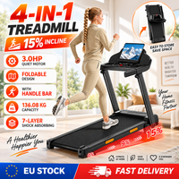 caminadora plegable 4 en 1 de sinaopus para uso domestico con 15  de inclinacion motor silencioso de 30 cv barra de apoyo capacidad de 13608 kg y sistema de absorcion de impactos de 7 capas