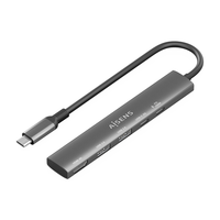 aisens usb c dock 5 en 1 usb c a 1x hdmi 2x usb a 1x usb c 1x usb c pd gris 15cm
