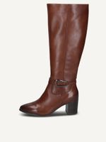 caprice boots brown made of leather with block heel size 375