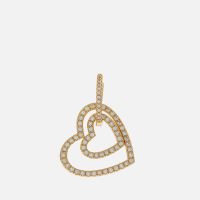 crystal haze heart collector gold-plated earring