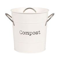 cubo de compost gris y negro