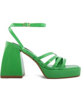 de FASHION ATTITUDE SANDALIA DE TACÓN FASHION ATTITUDE FAMH281 VERDE VIBRANTE CON PLATAFORMA GREEN