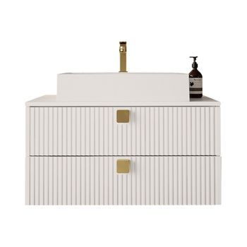Mueble De Baño Colgado Para Lavabo Orlvera 102, Montada En La Pared, Mdf, 42x80x46cm