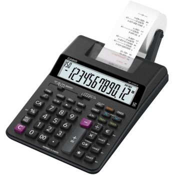 Calculadora de impresión Casio HR-150RCE 12 dígitos AC/Batería Negro