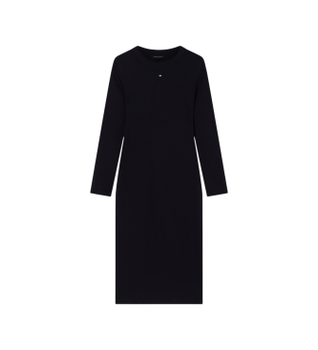 A|X Armani Exchange para mujer. XW001834AF18852UC001 Vestido Ajustado negro (L), Casual, Poliéster, Manga larga