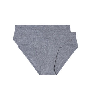 Emporio Armani para hombre. EM003790_AF20672 Set 2 Slips Pima gris (XL), Homewear, Algodón