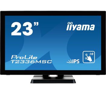 IIYAMA ProLite T2336MSC-B2 Full HD 23” IPS LCD Touchscreen Monitor - Black, Black