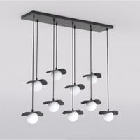 lampara de techo valbona negro 9 luces