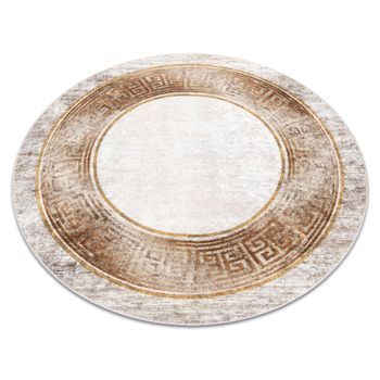 Alfombra Lavable Miro 51236.807 Circulo Mármol, Griego Antideslizante Circulo 160 Cm