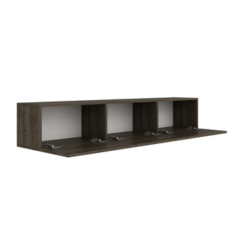 Hal Mueble Tv Suspendido Con Armarios 150 Cm Nogal