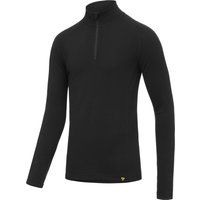 nukeproof mens merino long sleeve 14 zip base layer black