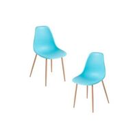 pack 2 sillas mykle de polipropileno 854638 cm - turquesa